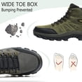 thumbnail image 2 of Mens Hiking Boots Outdoor Hiking Trekking Work Climbing Shoes Slip Resistant Lightweight Camping Work Shoes Green 7.5 US, 2 of 7