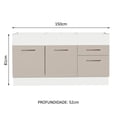 thumbnail image 2 of Mueble de Cocina Para Tarja 150 cm Blanco/Crema Agata Madesa, 2 of 5