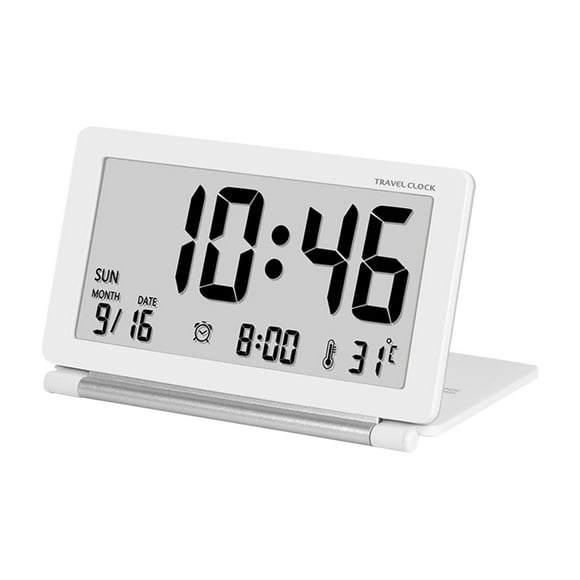 EGNMCR Smart Night Light Digital Alarm Clock With Indoor Temperature Operated Desk Small Clock Electronic alarm clock