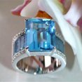 thumbnail image 4 of K-KED Gorgeous Women Cubic Zirconia 925 Silver Wedding Rings Delicate Jewelry Size 6-10-10-#3, 4 of 6