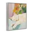 thumbnail image 2 of Stupell Industries Contemporary Sleeping Cat with Flowers Gray Framed Giclee Art, 16 x 20, by The Prints Vibe, 2 of 8