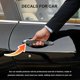 thumbnail image 4 of Car Door Handle Stickers Decorative Role Car Accessories Everyday Use Black Heat Glue Material Reflective At Night 4Pcs, 4 of 4