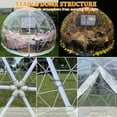 thumbnail image 4 of PPXIA Garden Dome Tent House Outdoor 12 FT, Dome Tents with PVC Cover and Garden Dome Mesh, Weatherproof Greenhouse Garden Tent, Transparent Garden Dome House for Backyard, Party, 4 of 11