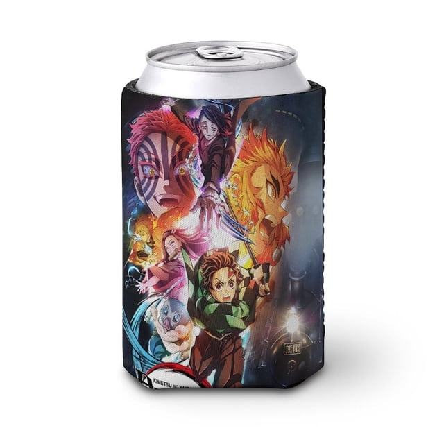 Tren Mugen Funda enfriadora de latas, aislante de bebidas para mantener frías o calientes, funda térmica plegable para latas, portabebidas reutilizable