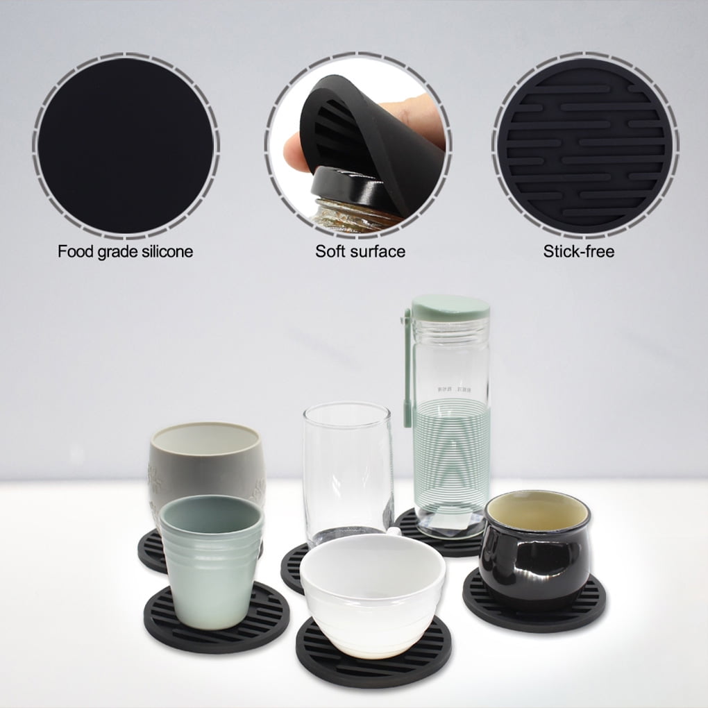 Lot De 4 Couvercles De Tasse En Silicone Réutilisables Pour