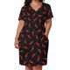 thumbnail image 3 of Vestido holgado con bolsillos y lunares en rojo oscuro, vestidos de mujer para ocasiones especiales, vestido largo, 3 of 7
