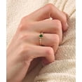 thumbnail image 4 of Jewelerix Princess Cut Green Emerald Ring, 14K Gold Vermeil Vintage Cluster Ring with White CZ Accents, Dainty Promise Ring, Unique Birthstone Jewelry Gift, 4 of 5