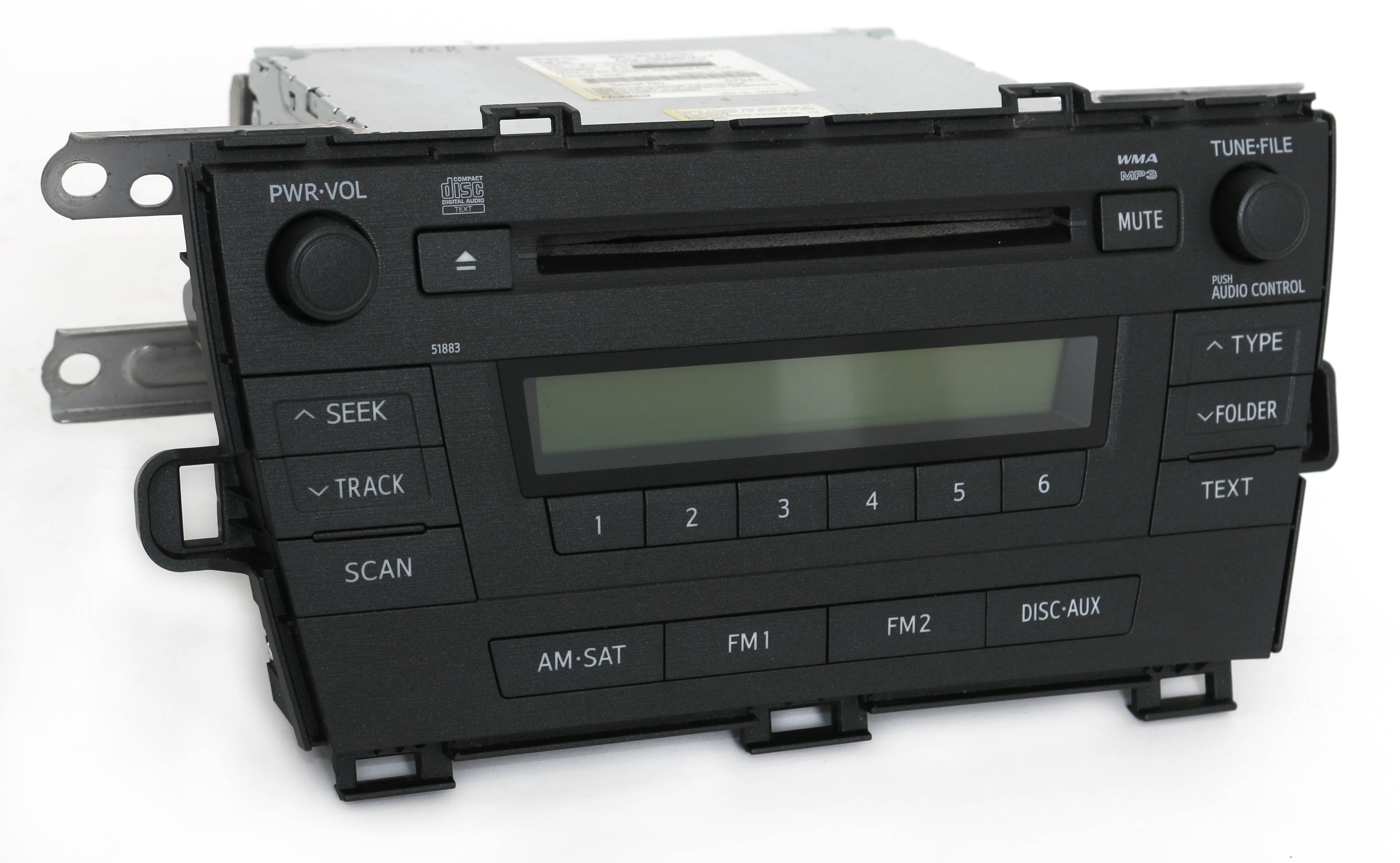 Restored 2010-2011 Toyota Prius AM FM Radio mp3 CD Face ID 51883 86120-47290 (Refurbished)