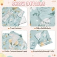 thumbnail image 4 of FORMRS Kids Satin Short Sleeve Pajama Set Unisex Top and Pants Soft 2-Piece Sleepwear, Sizes 7-8Y, Floral Easter, 4 of 8