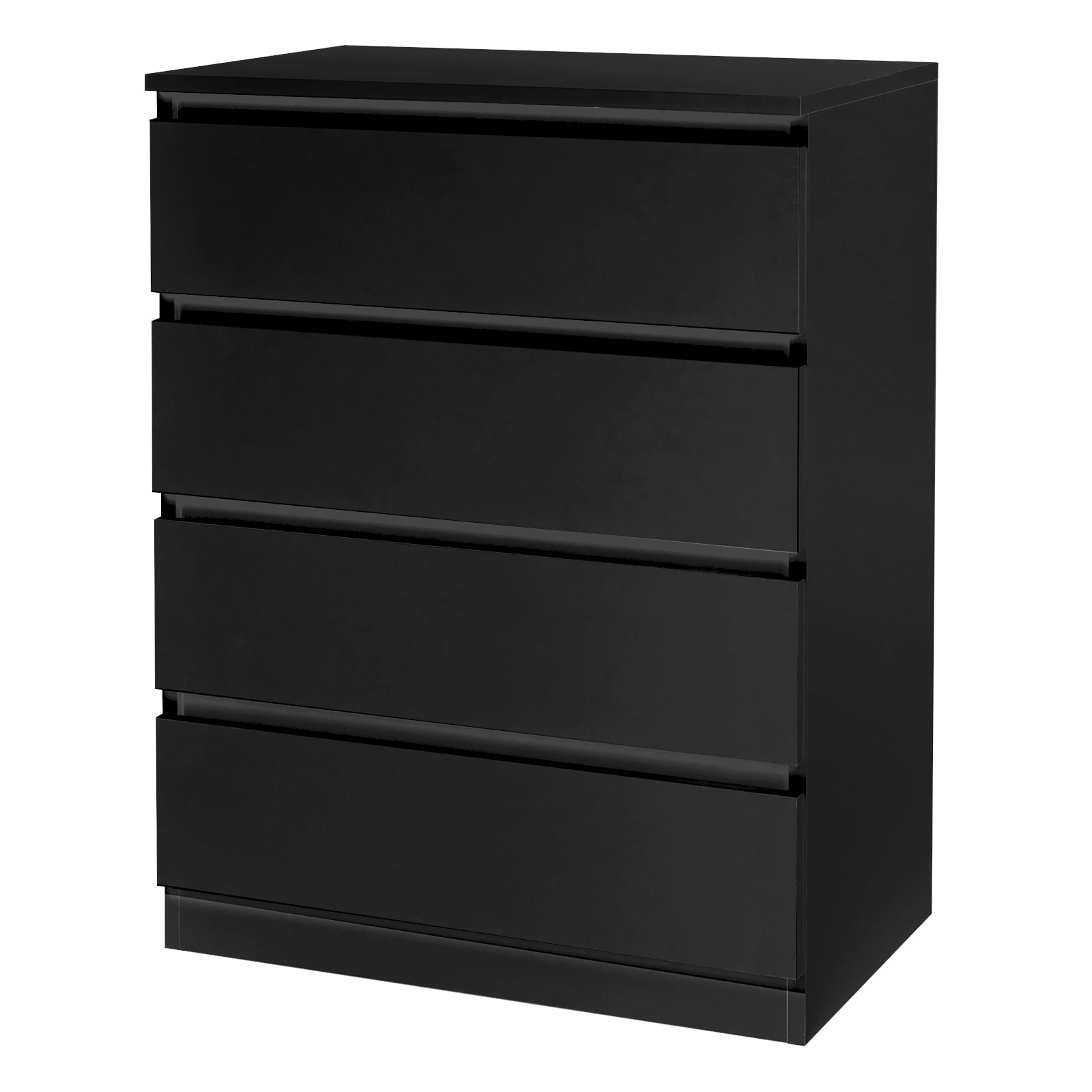 Zimtown Dresser for Bedroom with 4 Drawers, Chest of Drawers, Tall Dresser Drawers, Hallway, Living Room, Closet, Black