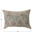 thumbnail image 2 of Creative Co-Op Cotton Chambray Lumbar Pillow with Embroidery, 2 of 6