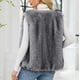 thumbnail image 4 of Chaqueta de abrigo cálida para mujer, de invierno, lisa, con cuello en V y sin mangas., 4 of 6