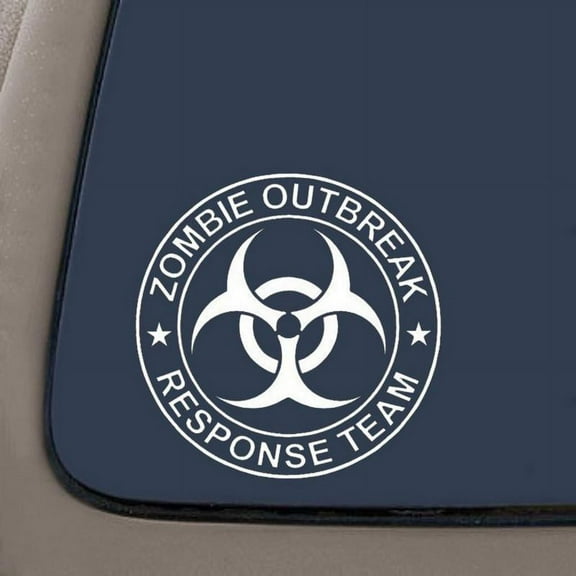 Zombie Outbreak Response Team Decal Sticker | 5-Inches By 5-Inches | White Vinyl | Car Truck Van SUV Laptop Macbook Wall Decals