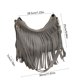 thumbnail image 3 of Bolso Bandolera Informal con Borlas para Mujer - Bolso Tote de Nailon para El Día a Día con Detalle de Flecos, Marrón o Gris, 30 X 28,5 X 25 Cm., 3 of 6