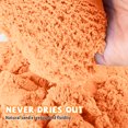 thumbnail image 4 of NiToy FlexiSand 2.2Lbs Sand, Never Dries Out-Fun for 3 Years and up Kids Bulk Refill for Sensory Sand Box Toys, Ideal for Shaping, Squeezing and Molding (Orange), 4 of 7
