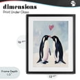 thumbnail image 4 of Stupell Industries Cottage Penguin Love with Heart Black Framed Print Under Glass, 13 x 16, by The Prints Vibe, 4 of 8