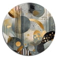 thumbnail image 2 of Designart "Marble Abstraction in Soft Colors V" Abstract Marble Metal Round Wall Art, 2 of 5