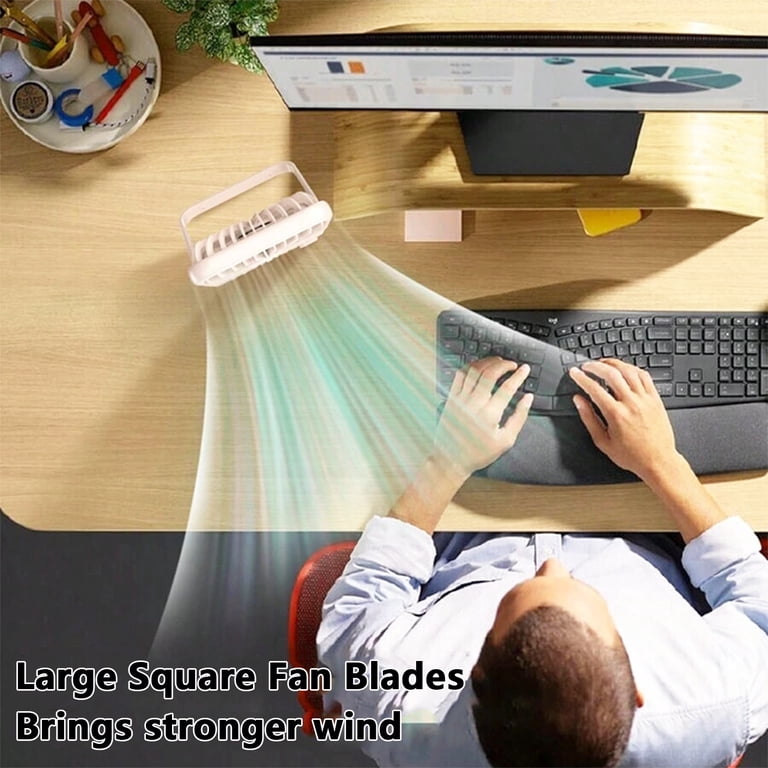 Dximrx Small Desk Fan, USB Rechargeable, 5000mAh Battery photo 8