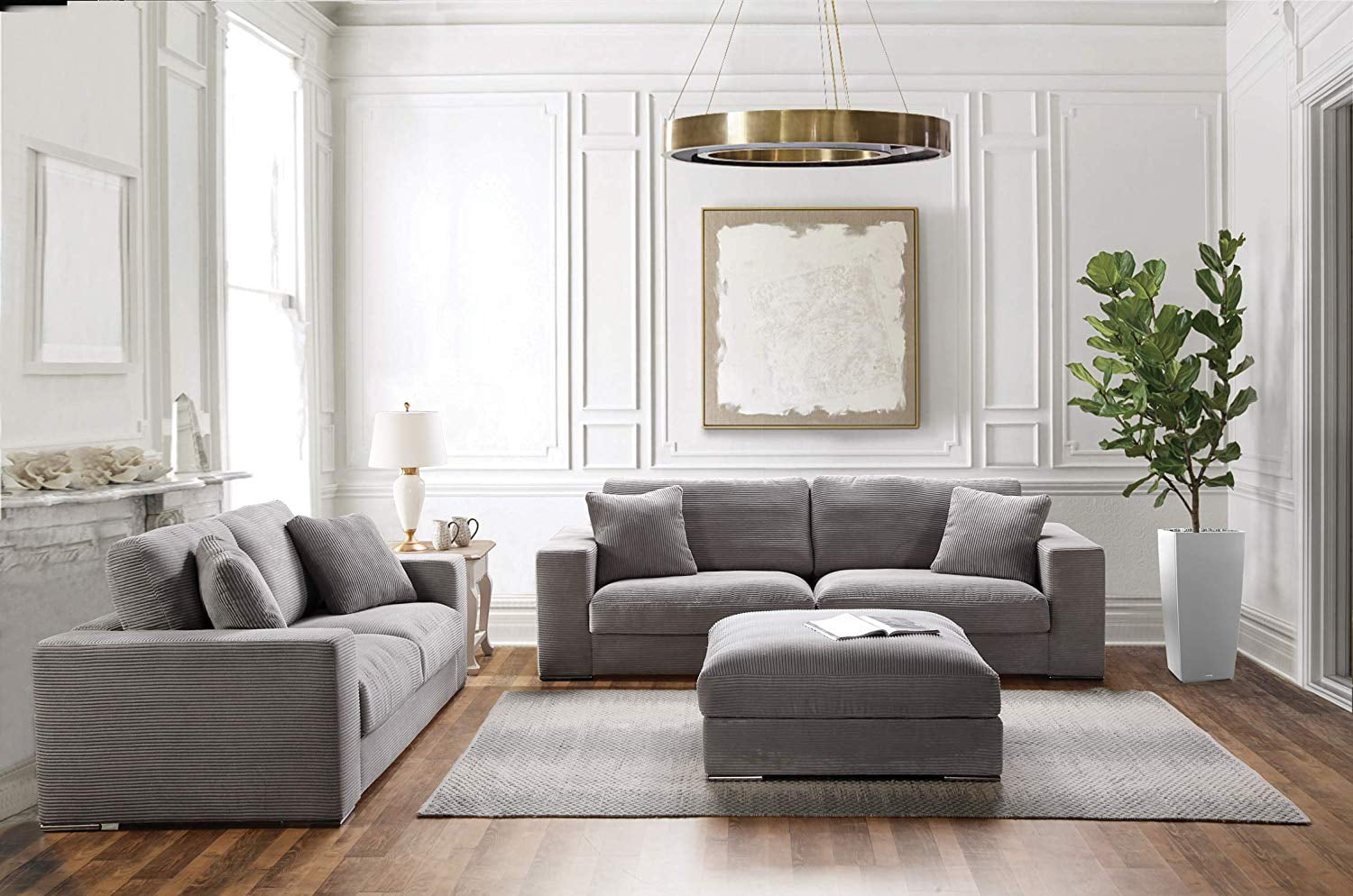 modern grey couch living room