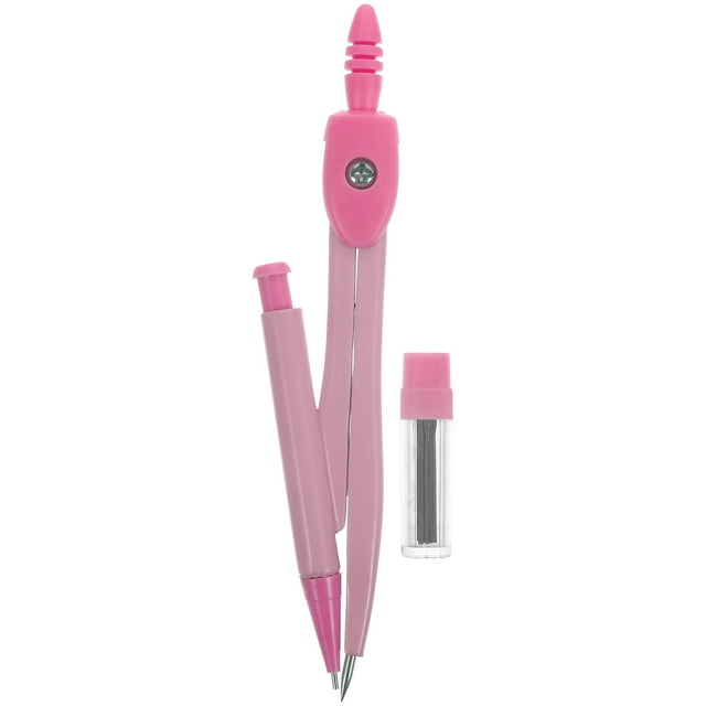 MOVTOTOP 1 Set Compass Tool Pink Metal For Smooth Opening And Closing 4.7x1.0x0.4in