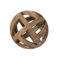 thumbnail image 4 of CC Home Furnishings Rustic Style Carved Spherical Orb - 8" - Brown, 4 of 4