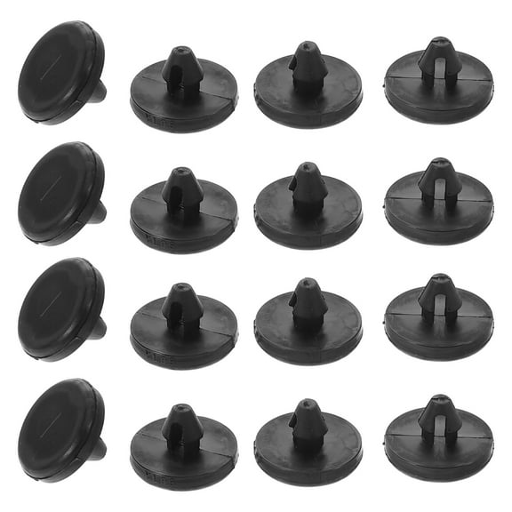 HEMOTON Universal 12pcs Black Plastic Brake Pedal Stopper Pad for Car with Durable Material and Easy