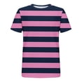 thumbnail image 5 of Camisas Para Hombre Black Mens Tshirt Striped Shirts for Men Loose Fit Casual Short Sleeve Tshirt Lightweight Running Work Big and Tall Summer Beach Tees, 5 of 5