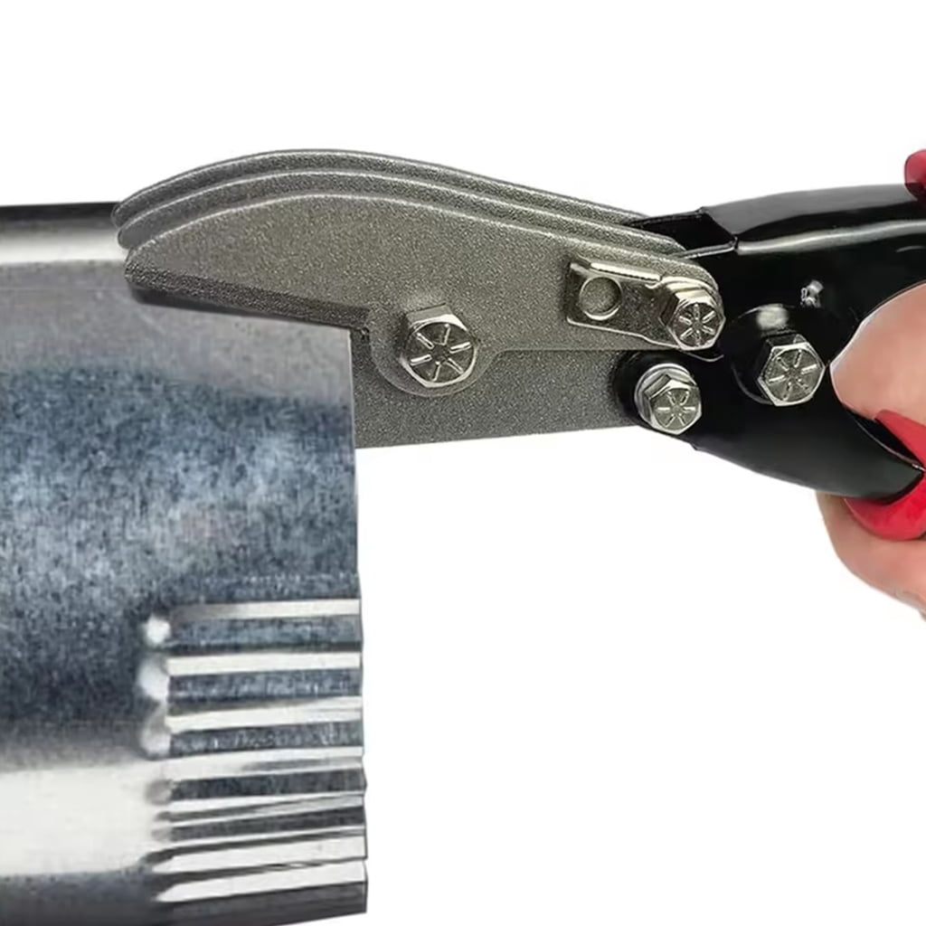 5 Blade Metal Sheet Crimping Tool Steel Ergonomic Nonslip Handle For Gutter Pipe Systems Secure Lock Design