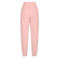 thumbnail image 6 of CLOISE Sweatpants for Women Baggy Fleece Lined Jogger Pants Casual Pull on High Waisted Elastic Bottom Trousers Pink Oversized Elastic Waist Drawstring Solid Sweatpants with Pockets Basic Trousers, 6 of 6