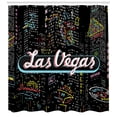 thumbnail image 3 of Ambesonne Las Vegas Shower Curtain, Buildings Sax Bar Signs, 69"Wx84"L, Multicolor, 3 of 3