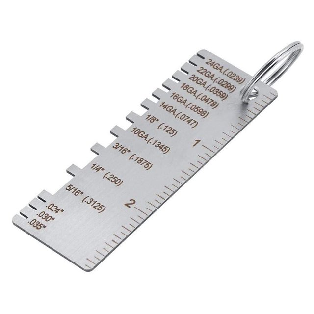 Medidor de espesor de chapa metálica, Herramientas de calibre de soldadura, Medidor de espesor, Medidor de soldadura de acero inoxidable, Regla de alambre para piezas de trabajo de soldadura
