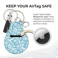 thumbnail image 2 of Jolitee Neoprene AirTag Compatible Case Keychain – Durable & Stylish Holder with Secure Ring and Clip, Compatible with Apple AirTag (Abstract Blue Leaves), 2 of 6