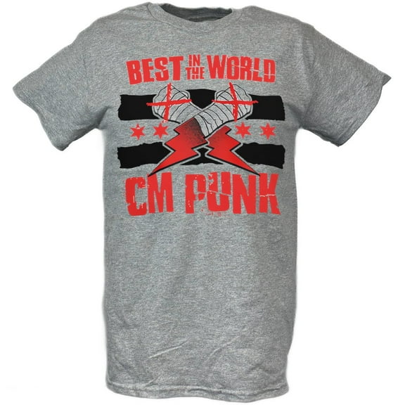 CM Punk Best In The World Cross Fists Logo T-shirt
