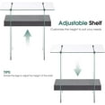 thumbnail image 6 of ivinta Narrow Glass Console Table 31.5'' with Natural Wood Shelves Gray 5103, 6 of 9