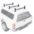 thumbnail image 2 of AA-Racks Model DX36 Universal Pickup Truck Cap & Topper 3 Bar Ladder Roof Van Rack System Adjustable Steel Cross Bars - Sandy Black, 2 of 10