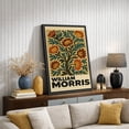 thumbnail image 4 of Framed Canvas Print William Morris Wall Art Abstract Botanical Decorative for Living Room Bedroom - 24"x36" BLACK, 4 of 8