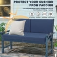 thumbnail image 2 of Outdoor Loveseat Cushion Set, 48" x 24" Waterproof Patio Furniture Cushions with Removable Cover, Ties and Hidden Zipper, Patio Love Seat Sofa Cushions（Navy）, 2 of 6