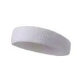 thumbnail image 2 of QURATI Workout Headbands Sports Headbands Wide Elastic Hair Bands Yoga Running Sports Travel Indoor Fitness Gym White One Size, 2 of 3