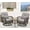 Gray, variant on MELLCOM 3 Pieces Patio Furniture Set, Outdoor Swivel Rocker Patio Chairs, Wicker Patio Bistro Set with Rocking Chair, Thickened Cushions and Glass Coffee Table for Backyard, Garden, Navy Blue