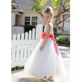 thumbnail image 5 of Ekidsbridal Girl Wedding Flower Girl Dress - V-Back Ivory Tulle with Tiebow, 5 of 5