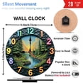 thumbnail image 3 of Elegant Wall Clock with Scenic Nature Landscape Design 10-Inch Silent Wooden Wall Clock, Battery Operated (AA Batteries Not Included), Artistic Home Decor, 3 of 7