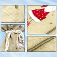 thumbnail image 4 of Flmtop Xmas Linen Drawstring Red Wine Bottle Cover Champagne Bag Holiday Party Decor, 4 of 8