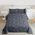 thumbnail image 2 of jejeloiu Cute Rocket Full Size Comforter Sets,Outer Space Planet Bedding Sets For Kids Reversible 3-Piece, 2 of 8