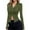Army Green, variant on purcolt Womens Button Down Shirts V-Neck Slim Fit Ruched Long Sleeve Tops Dressy Casual Collared Work Blouses