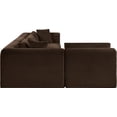 thumbnail image 4 of Meridian Furniture 4-Piece Brown Corduroy Performance Fabric Modular Sectional, 4 of 12