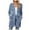 Blue, variant on Ediodpoh Women 2025 Autumn Mid Long Cardigan for Women Casual Long Sleeve Knitted Sweater with Pocket Light Gray XL