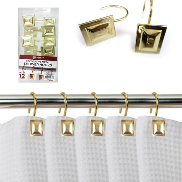 Shower Curtain Hooks Rods Gold, Moen Brushed Gold Shower Curtain Hooks
