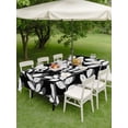 thumbnail image 4 of Outdoor Tablecloth with Umbrella Hole for Patio/Picnic/Party/Camping, Black Leaves Waterproof Table Cloth Rectangle Table Cover Washable, Farmhouse Botanical Leaf Branch Vintage Modern (60"x 102"), 4 of 9
