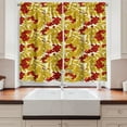 thumbnail image 2 of Ambesonne Rowan Kitchen Curtains, Juicy Ripe Fruits Leafage, 55"x45", Vermilion Mustard and White, 2 of 3