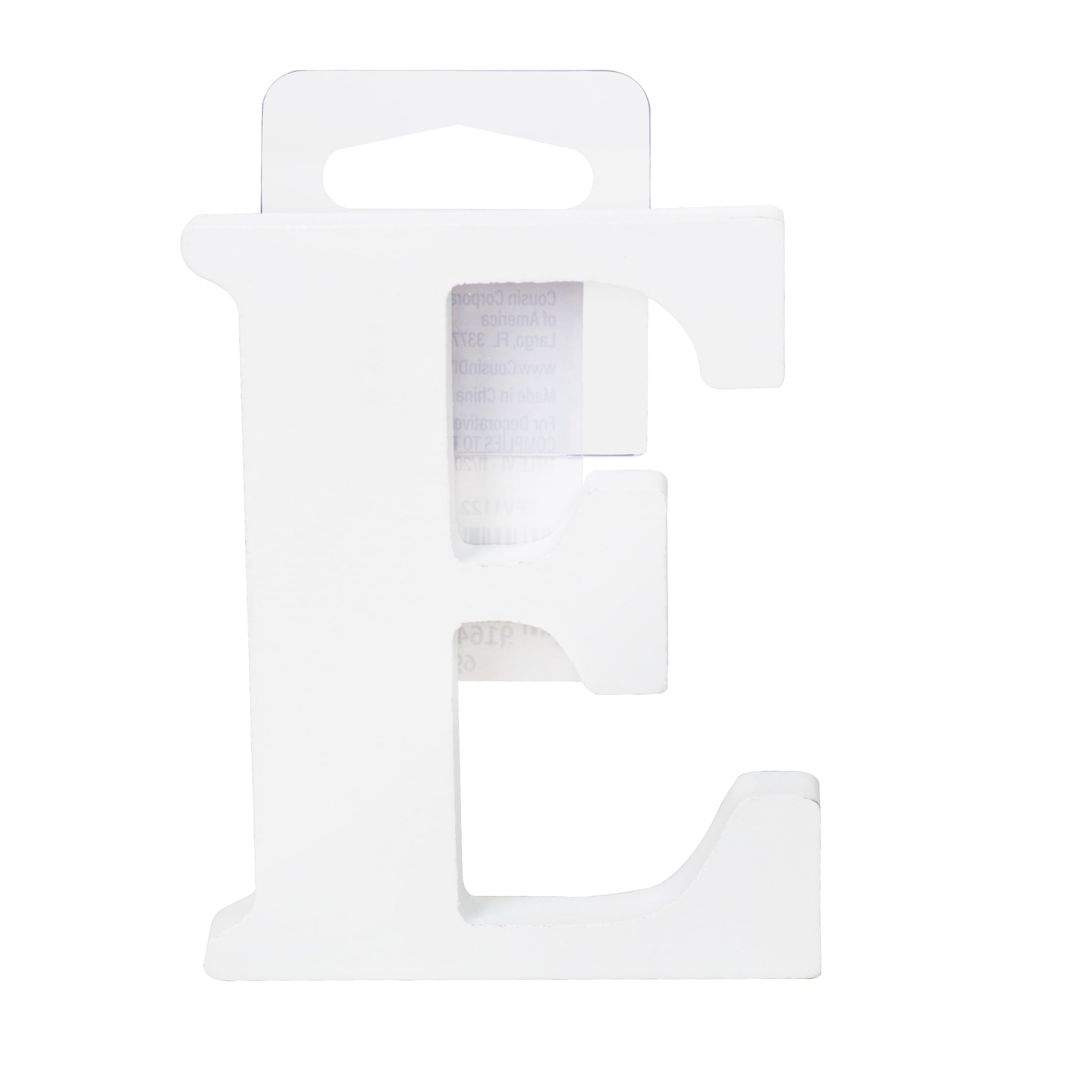 Cousin DIY 3" White Wood Letter E